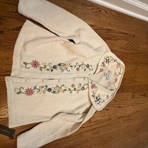 Floral Embroidered Cardigan